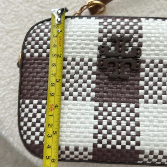 Tory Burch McGraw woven plaid camera bag - Picture 8 of 12